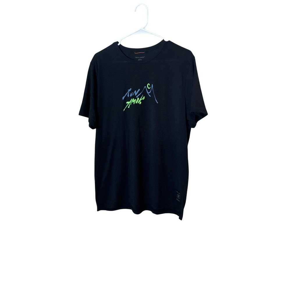 Roark Run Amok Shirt Mens Large Black Running Graphic Tee Tagless Performance